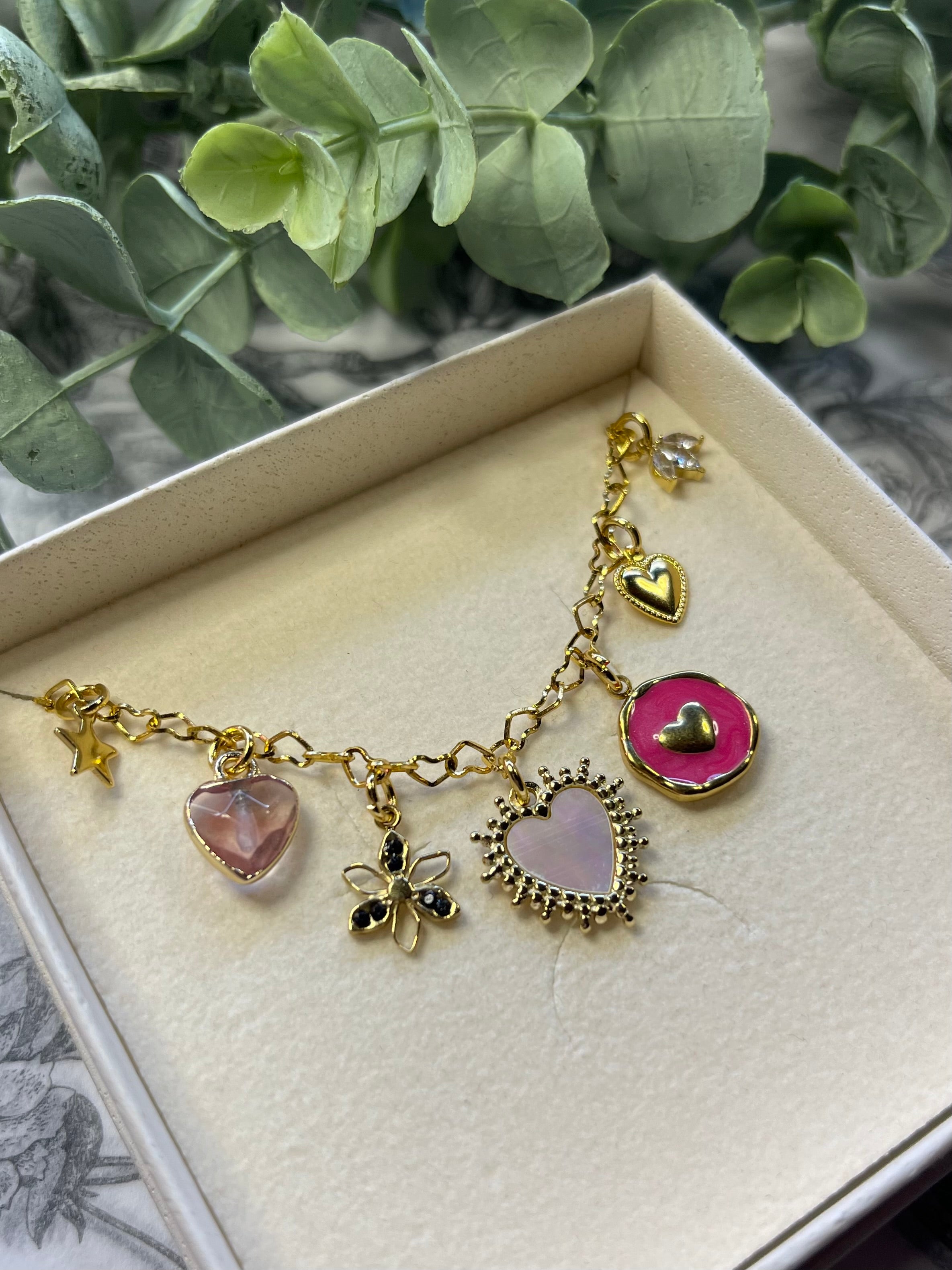 CHARM COEUR ROSE